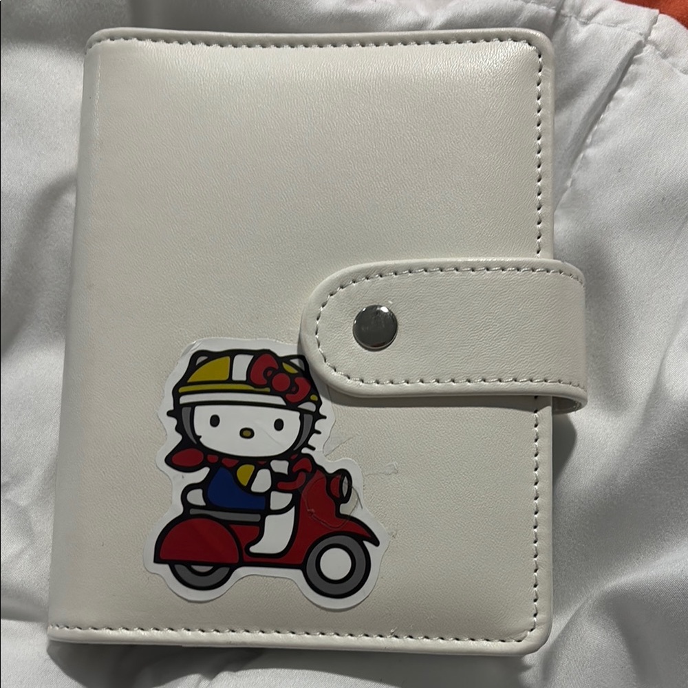 White Budget Book with Hello Kitty Sticker